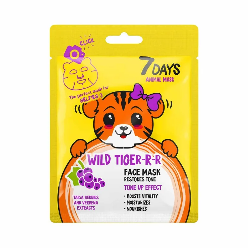 7DAYS ANIMAL MASK WILD TIGER TAIGA BERRIES & VERBENA 7Days Animal Mask Wild Tiger Taiga Berries <(>&<)> Verbena