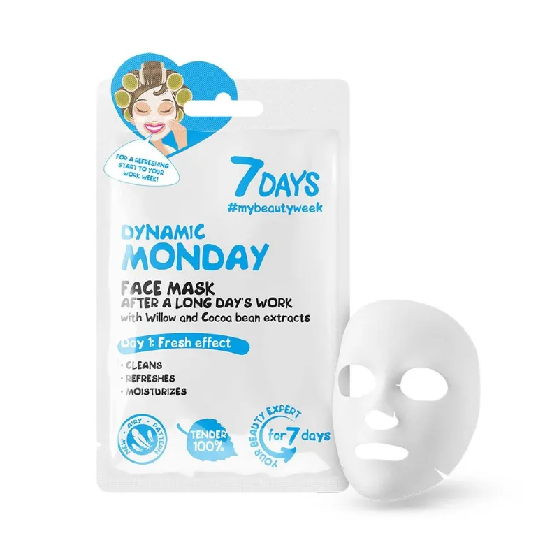 7DAYS FACE MASK DYNAMIC MONDAY WILLOW & COCOA BEANS 7Days Face Mask Dynamic Monday Willow <(>&<)> Cocoa Beans