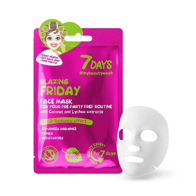 7DAYS FACE MASK BLAZING FRIDAY COCONUT WATER & LYCHEE 7Days Face Mask Blazing Friday Coconut Water <(>&<)> Lychee