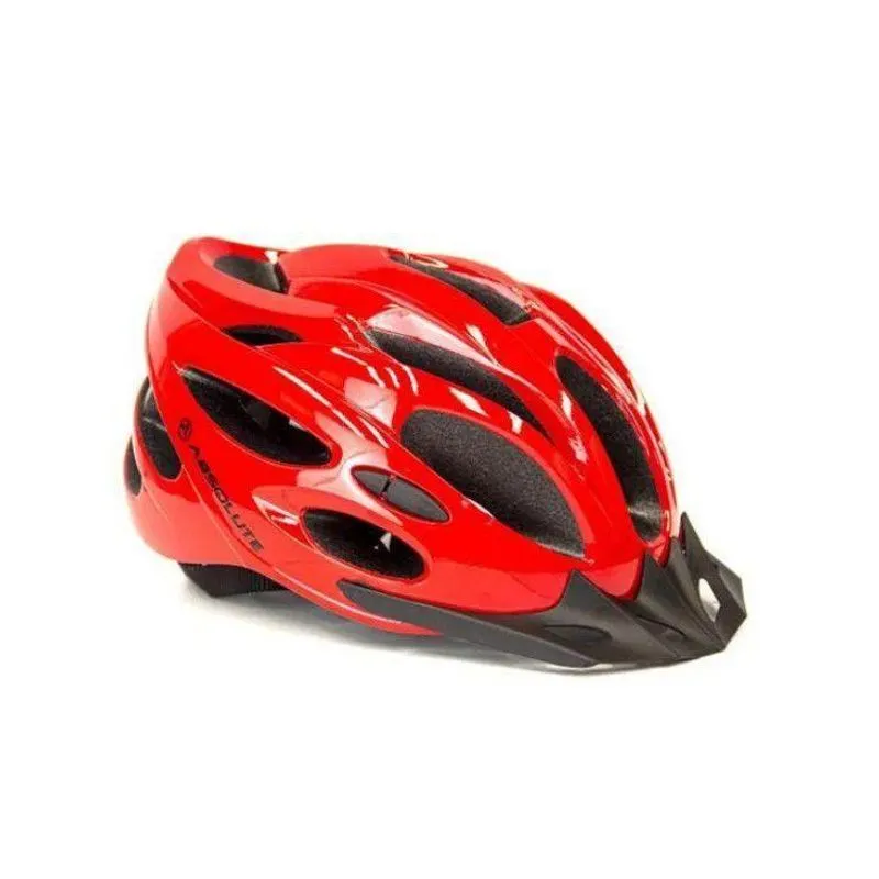 Capacete Absolute Nero Vermelho Com Luz Traeira Tam M
