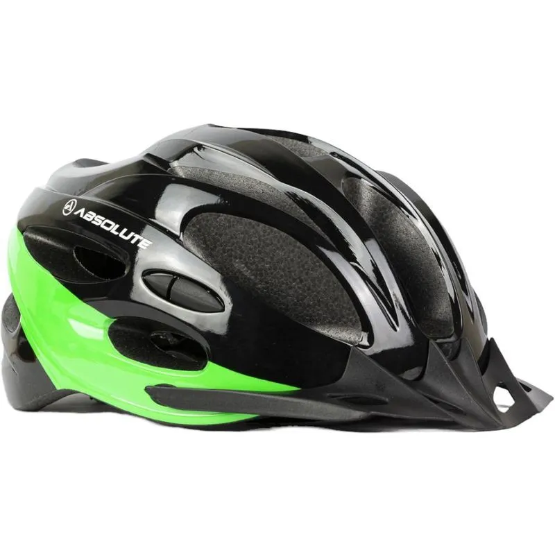 Capacete Bicicleta Bike Absolute Nero Led G Preto E Verde