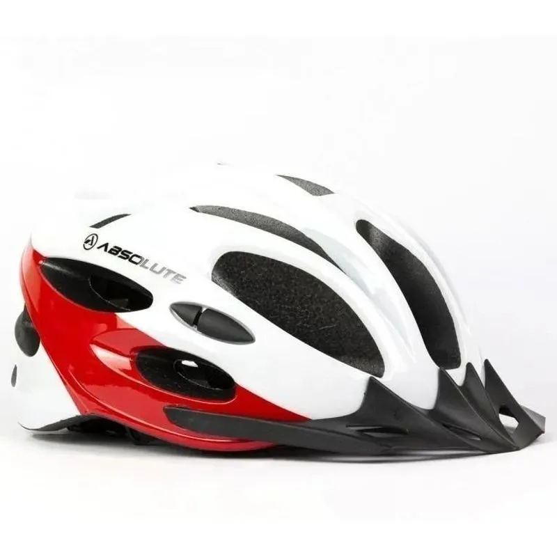Capacete Ciclismo Absolute Nero Branco Vermelho Bike Mtb