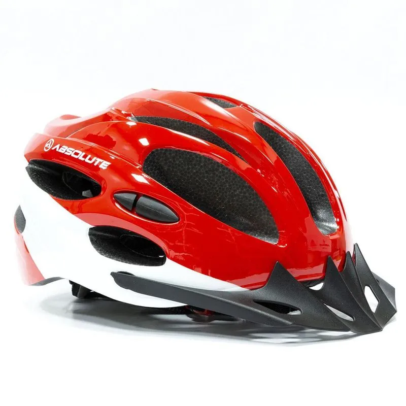 Capacete Bicicleta Bike Absolute Nero Led M Vermelho Branco