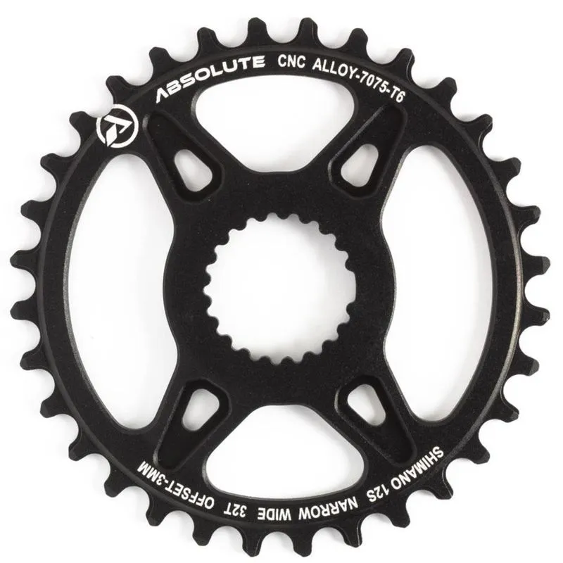 Engrenagem Shimano Coroa Absolute Prime Direct Offset 3MM Preta 38 / PRETO