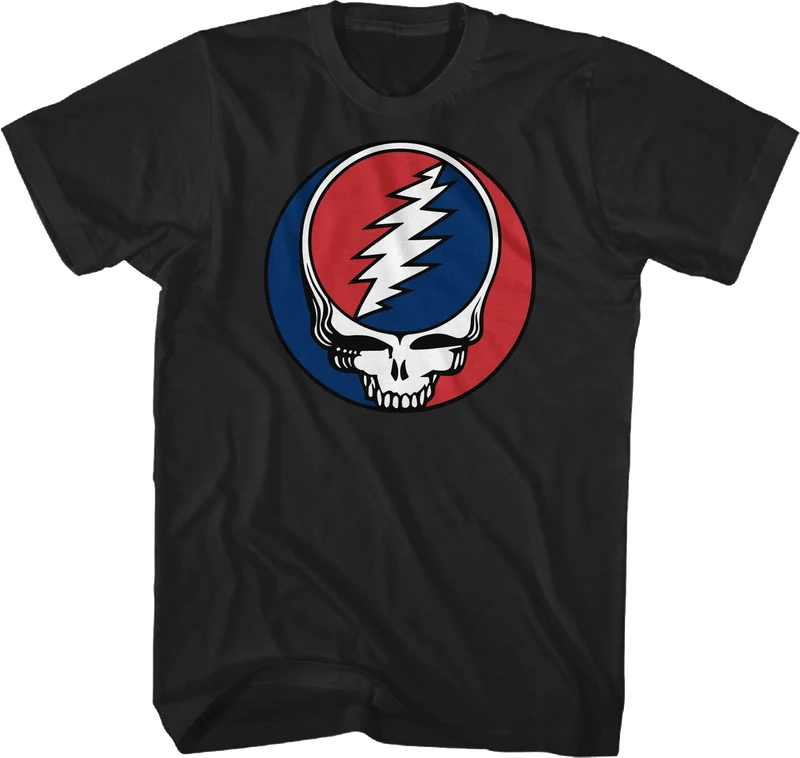 Classic Lightning Skull Logo Grateful Dead T-Shirt 2XL