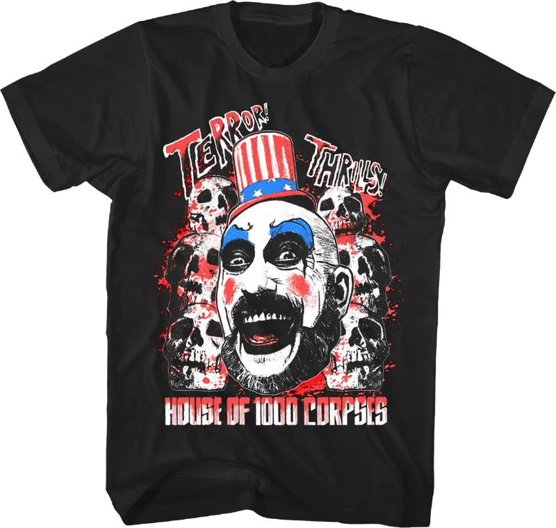 Captain Spaulding Terror Thrills House Of 1000 Corpses T-Shirt Small