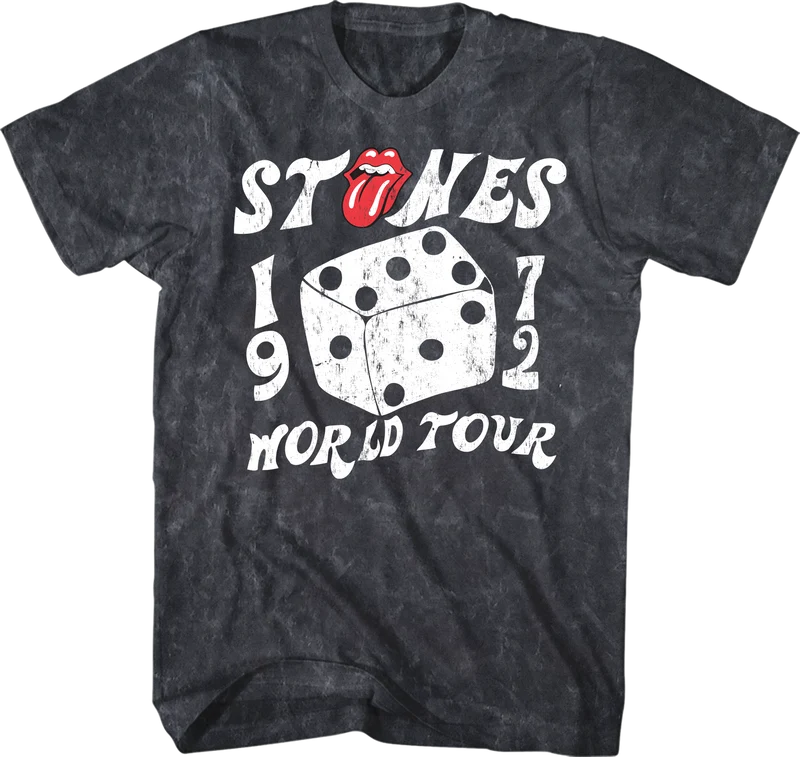1972 World Tour Rolling Stones Mineral Wash T-Shirt XL