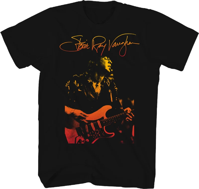 Gradient Autograph Stevie Ray Vaughan T-Shirt 3XL