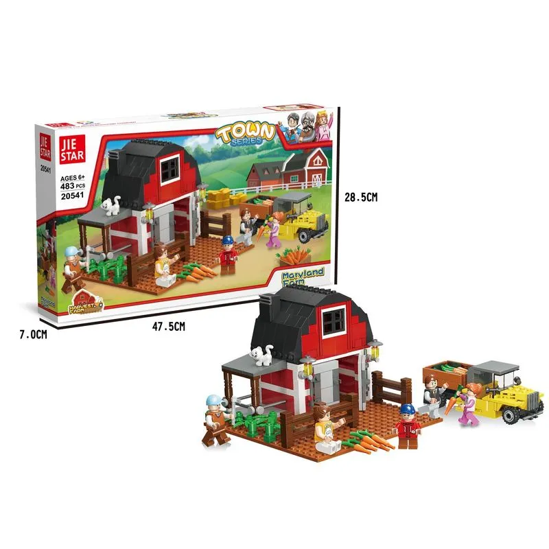Bloco De Montar Fazendinha 483pcs Jiestar