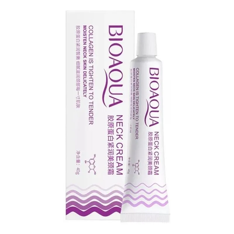Creme Colágeno Pescoço Bioaqua 40G Hidratante Rugas Idade
