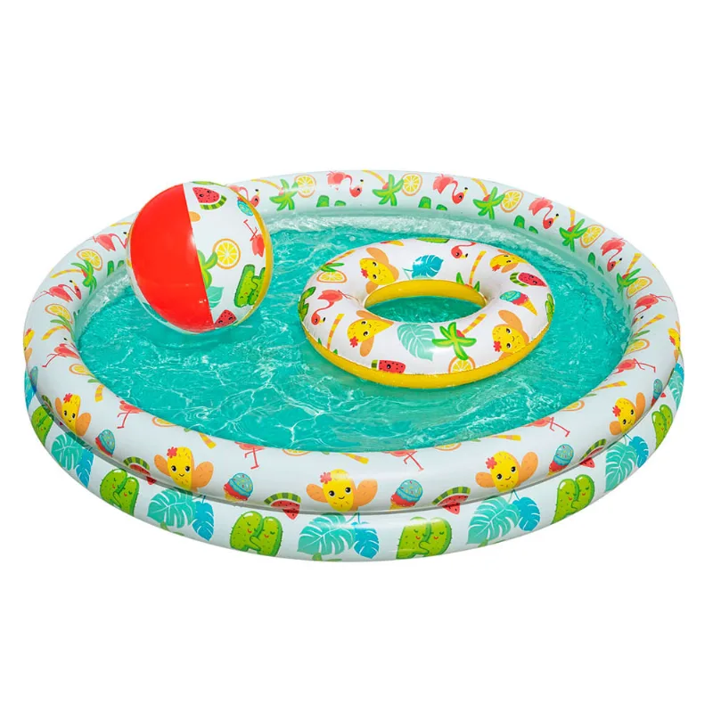 Piscina inflable 20x122 cm + aro flotador + pelota Bestway