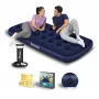 Colchão Inflável 150kg Solteiro Camping Praia + Bomba de Ar Manual Bestway