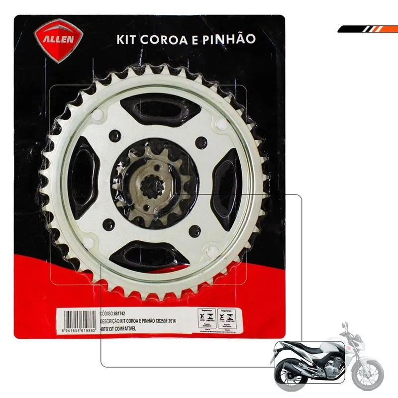 Kit Coroa Pinhao Cb Twister 250 2016 A 2022 Allen