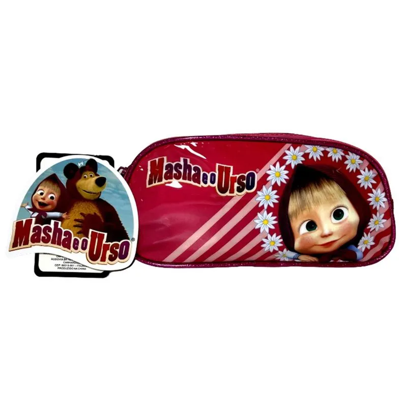 Estojo Escolar Simples Infantil Personagem Desenho Boneca Menina Masha - Masha E O Urso - Licenciado - Luxcel (EI33924MU-SM)