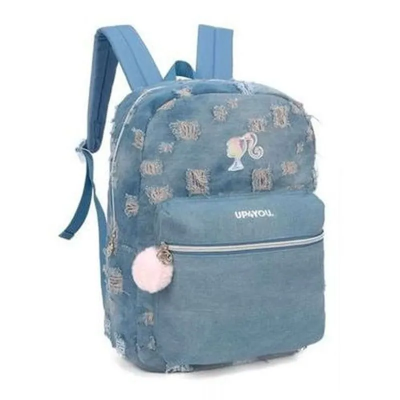Mochila Luxcel Barbie Jeans Feminina
