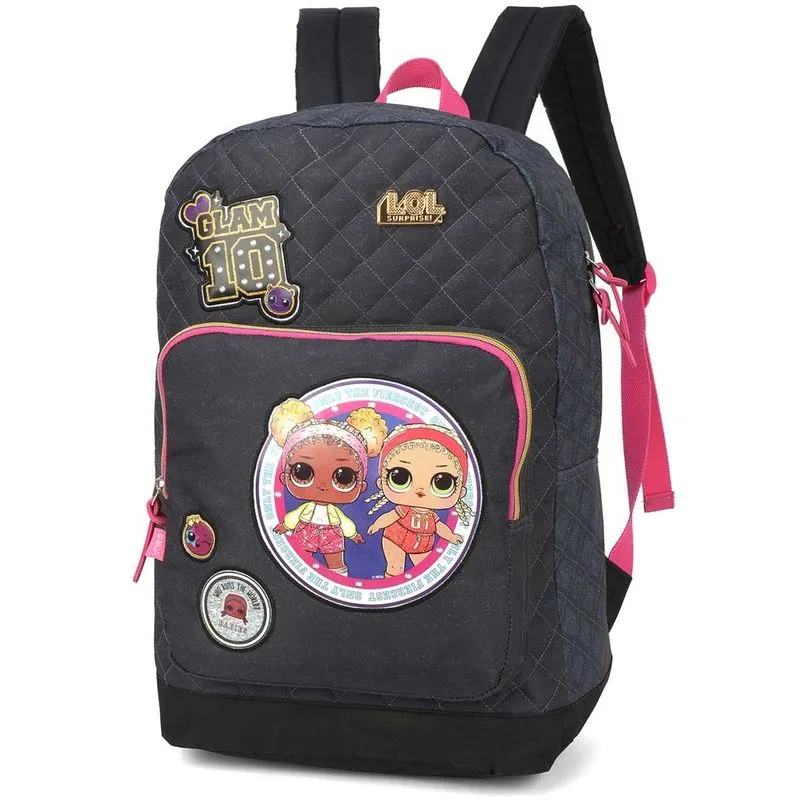 Mochila LOL Luxcel 2 Bolsos MS45815LORV-PT - Preta