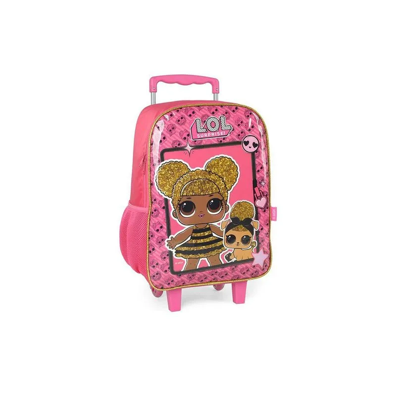 Mochila Com Rodinhas Lol Surprise Queen Bee Infantil Escolar