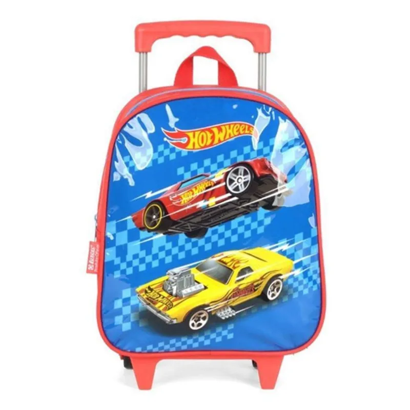Mochila Infantil Hot Wheels Carrinho Pequena P - Vermelho