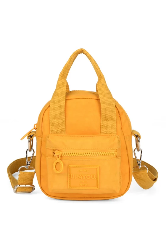 Bolsa Shoulder Bag Mini Transversal Crinkle Up4you P / Amarelo
