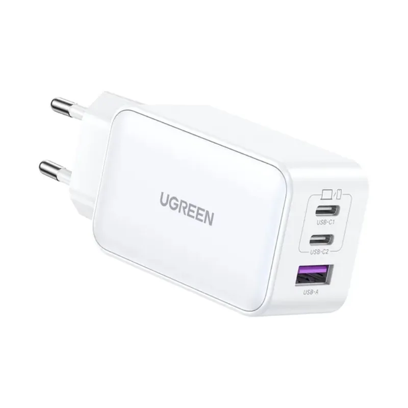 Ugreen Nexode 2 Usb A + 1 Usb C 65W Carregador Rápido pd GaN
