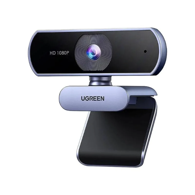 Webcam Ugreen Cm678 - Full Hd 1080p - 30fps - Rotação 360 - Com Microfone - Usb - Cinza