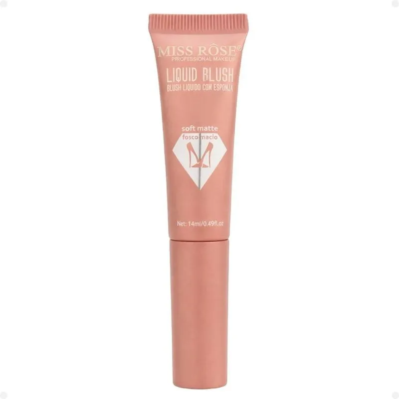 Blush Líquido Com Esponja Miss Rôse Fosco Macio 04 14ml