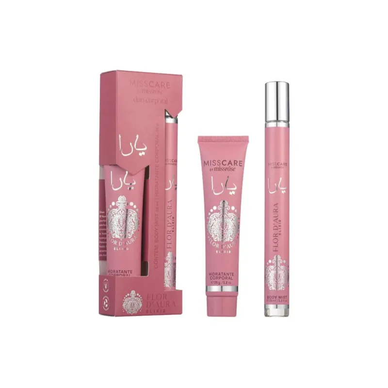 Duo Corporal Body Mist e Hidratante Flor D'Aura Miss Care - Miss Rose (BX75050-47M06)