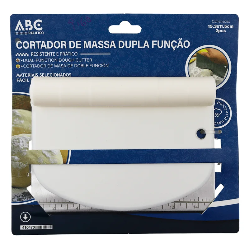 Cortador De Massa Dupla Função 15,3X11,5CM ABC PACÍFICO CORTADOR DE MASSA DUPLA FUNCAO 15.3X11.5CM 410470 ABC PACIFICO