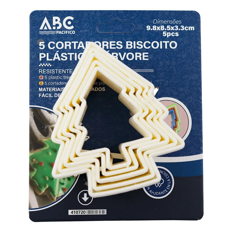 Kit Cortadores Para Biscoito Árvore 5 Pçs ABC PACIFICO KIT CORTADORES P.BISCOITO ARVORE 5PCS 410720 ABC PACIFICO