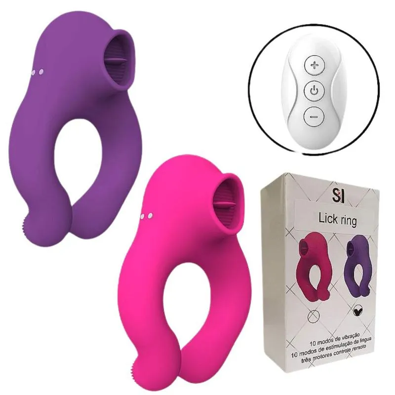 Estimulador De Clitóris Com Controle Remoto Lick Ring Mega Import