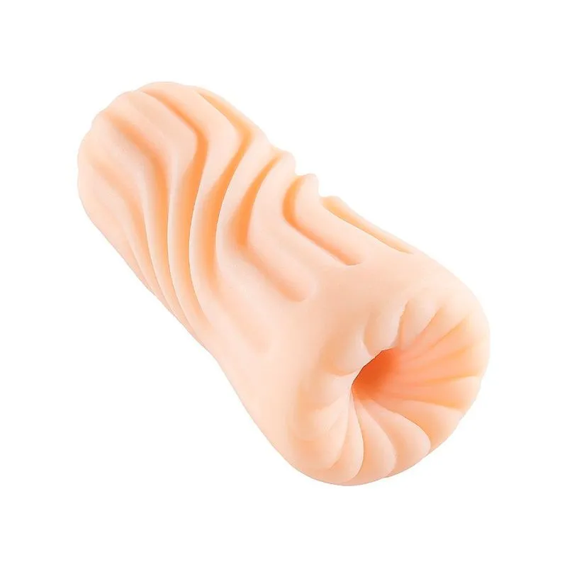 Masturbador Masculino de Silicone Texturizado com Formato Cilíndrico Sexy Import Masturbador Masculino com Relevo em Espiral Sexy Import