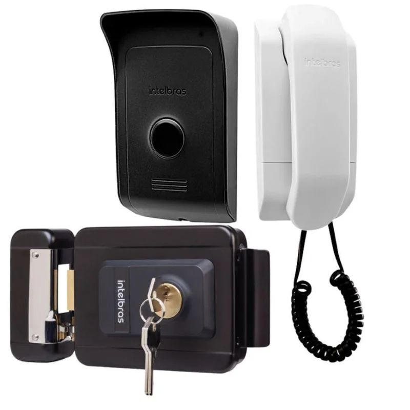 Kit 1 Porteiro Interfone Ipr1010 + 1 Fechadura Fx2000 Intelbras Ipr 1010 Fx 2000