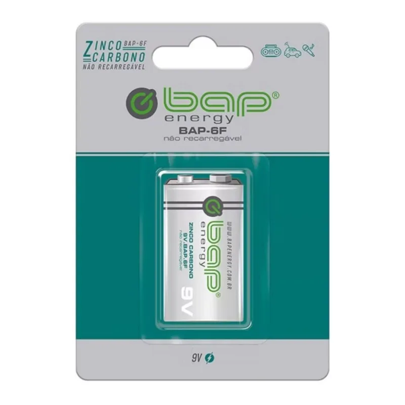 Bateria Bap BAP6F De 9V Energy De Zinco Carbono
