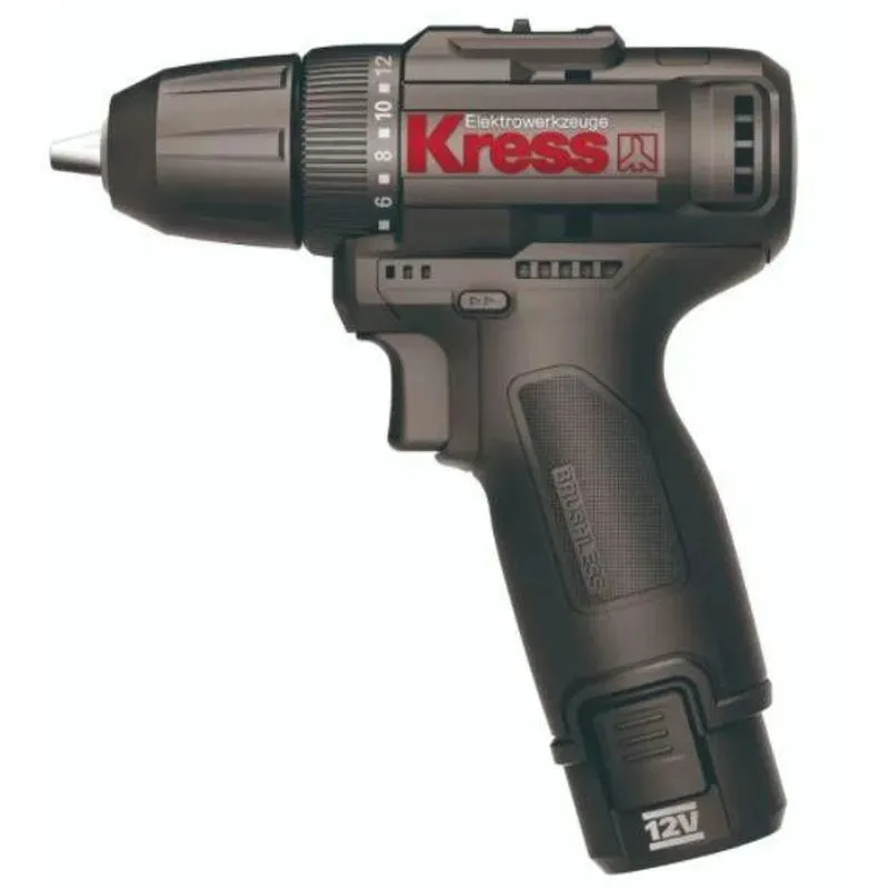 Parafusadeira Kress Brushless C/impacto 2bat 12v 2 Amperes +