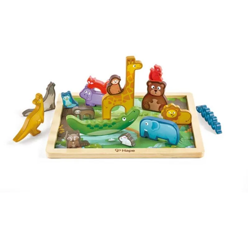 Brinquedo Educativo em Madeira - Quebra-cabeça Reino Animal - Hape
