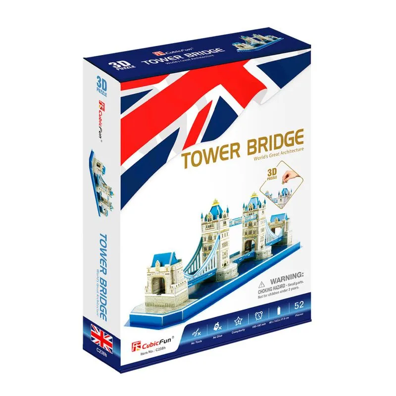 Quebra-Cabeça Ponte da Torre 52 peças - Brinquedos Chocolate