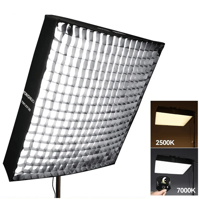 Painel Iluminador Led Yongnuo YN FLEX180 Flexível Bi-Color 180W com Softbox Grade