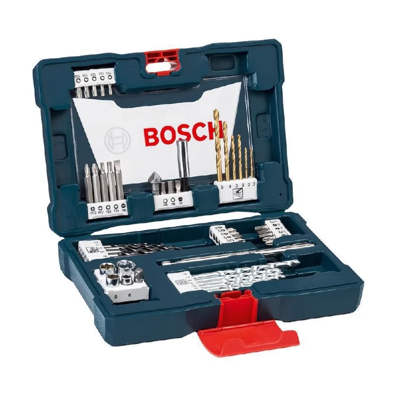 Jogo De Pontas E Brocas Em Titânio V-Line Com 48 Peças Bosch