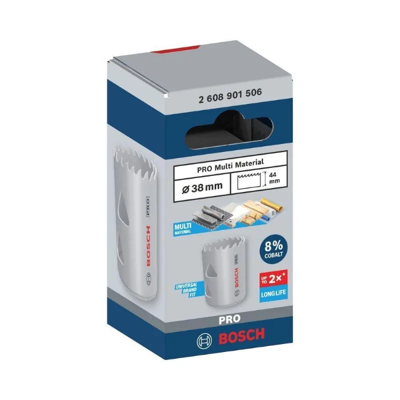 Serra Copo Pro Multi Material Cobalto 38MM Alta Precisão Tira de Dentes Vario Bosch
