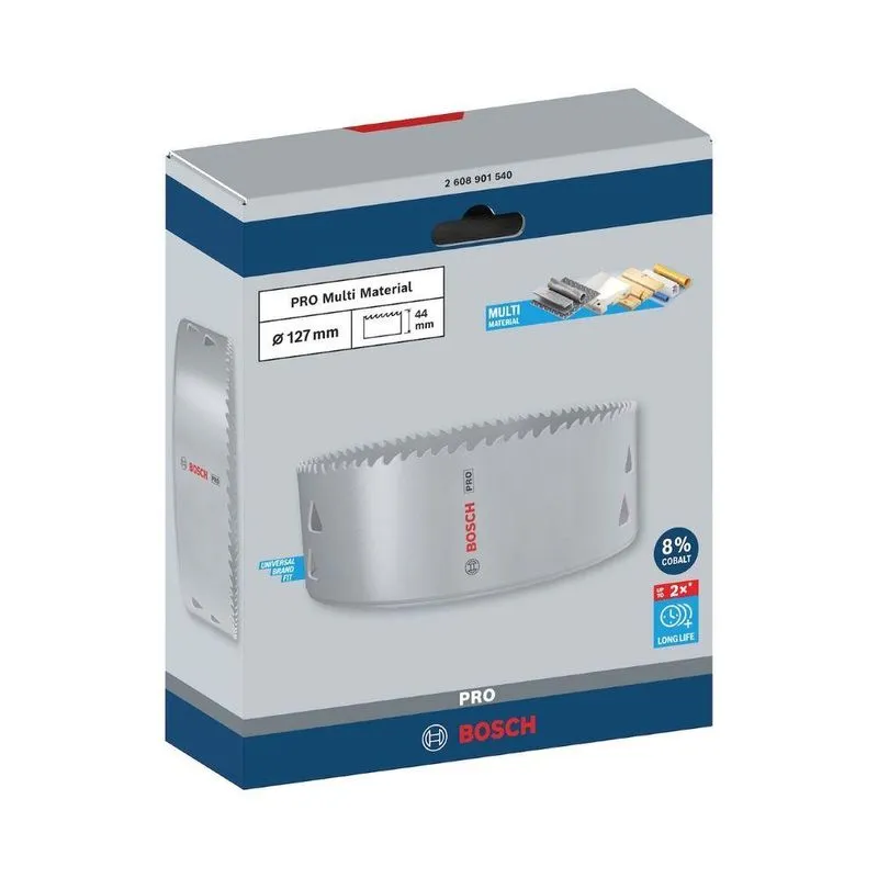 Serra Copo Bosch Pro Multi Material Cobalto 127mm Com Geometria Vario Para Cortes