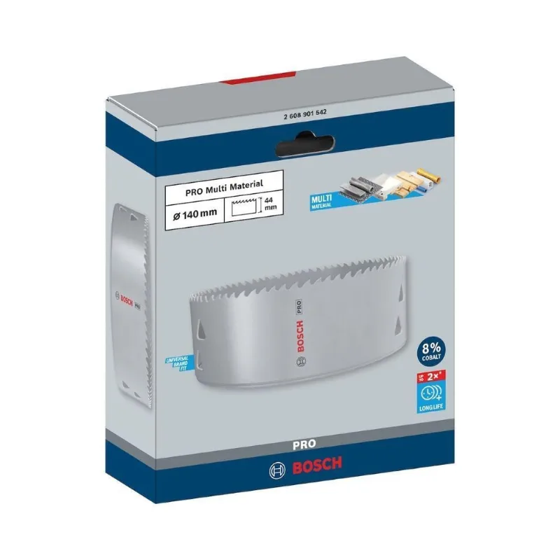 Serra Copo Pro Multi Material Cobalto 140MM para Cortes Precisos e Duráveis Bivolt Bosch