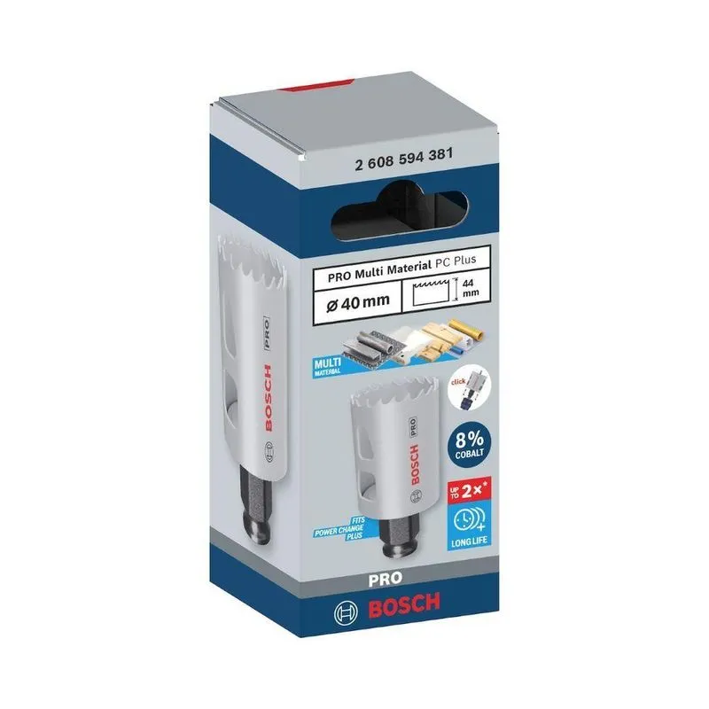 Serra Copo Pro Multi Material Power Change Plus Com Liga Bimetálica 8% Cobalto 40mm Bosch