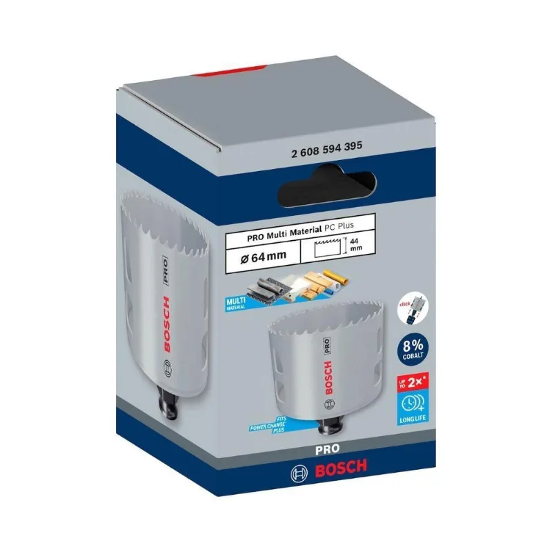 Serra Copo Bosch Pro Multi Material Power Change Plus 64mm Liga Bimetálica