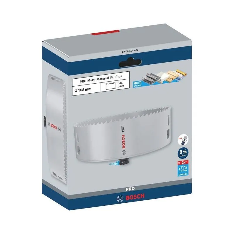 Serra Copo Power Change Plus Multi Material 168mm Com Broca Guia Bosch
