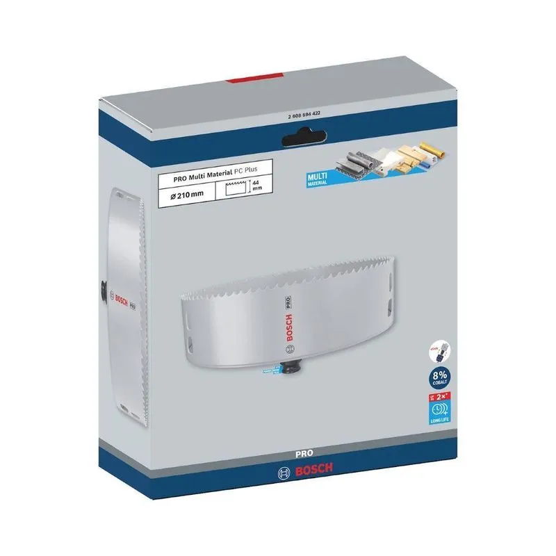 Serra Copo Pro Multi Material 210mm Com Troca Rápida Power Change Plus Liga Bimetálica Bosch