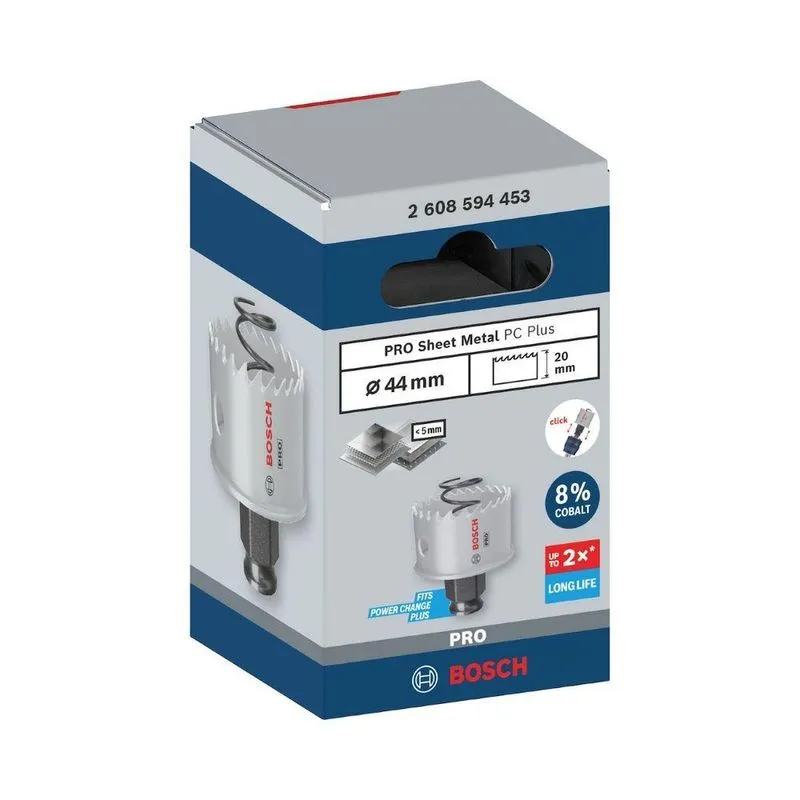 Serra Copo Pro Sheet Metal Power Change Plus 44mm Hss Bimetal 8% Cobalto Bosch