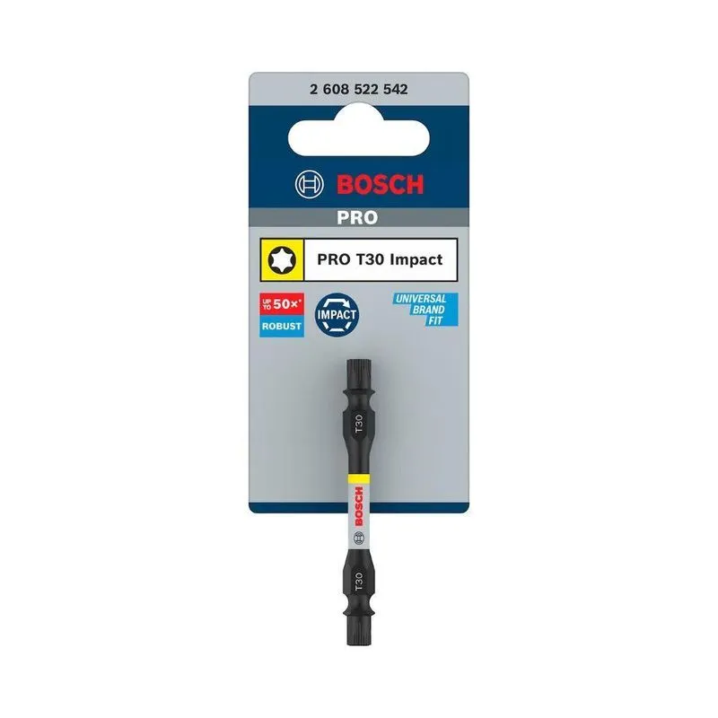 Bit Pro Torx Impact Duplo T30-t30 Zona De Torção Alongada 65mm Bosch