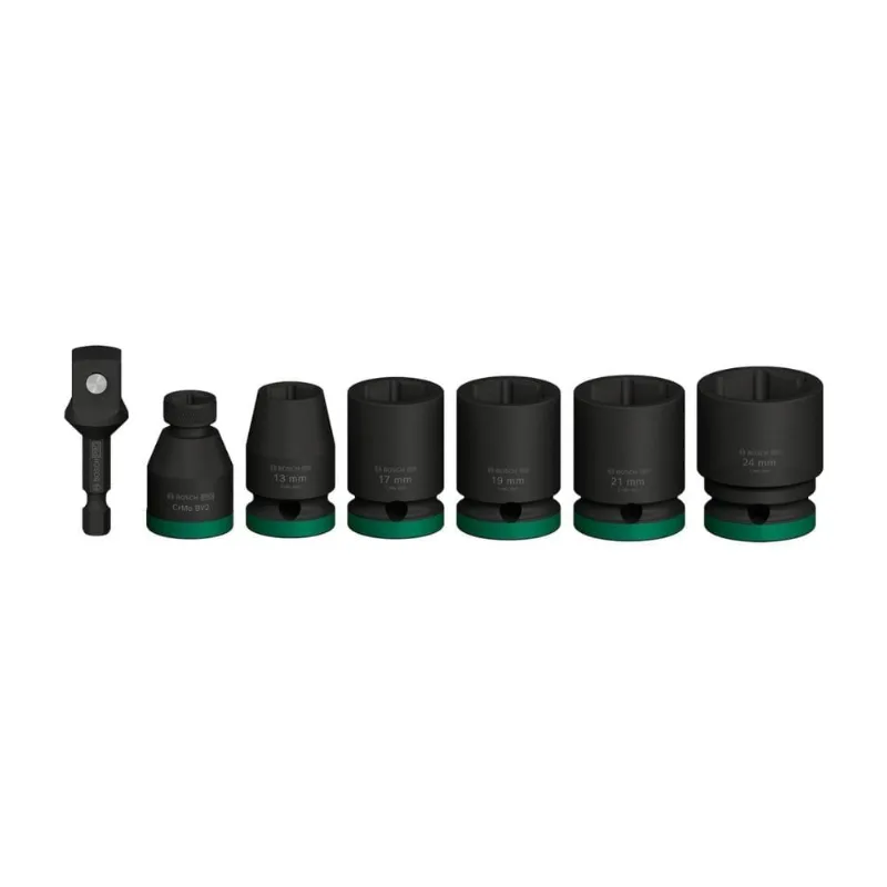 Set 7 Dados Impacto 1/2" Standard Verde Bosch
