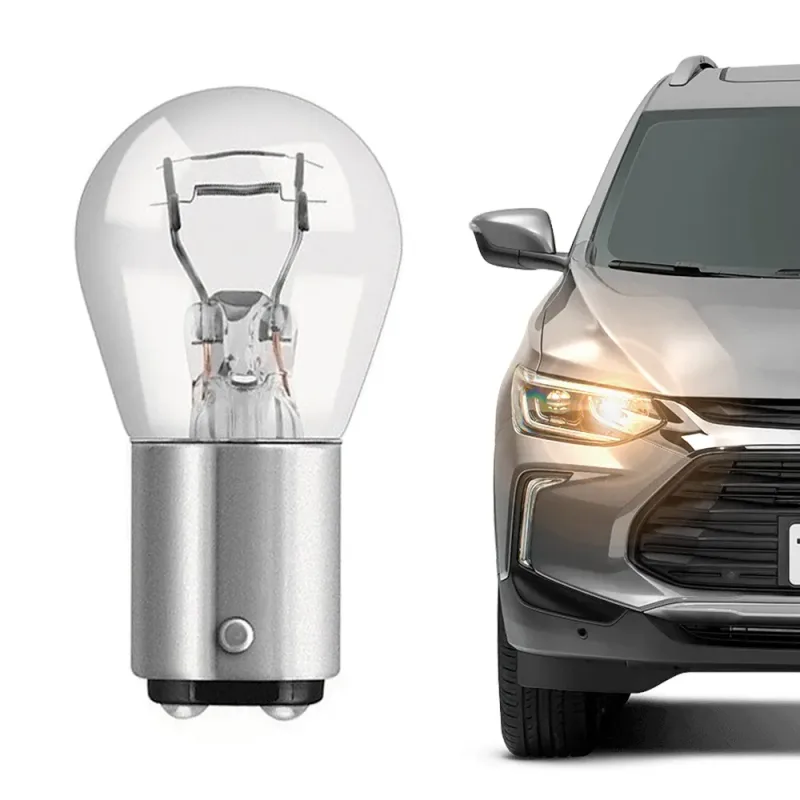 Kit 10 Lâmpadas Halógena 1034 2 Polos 12V 21/5W BAY15D P21/5W Automotiva Aplicação Farol Carro Original Inmetro