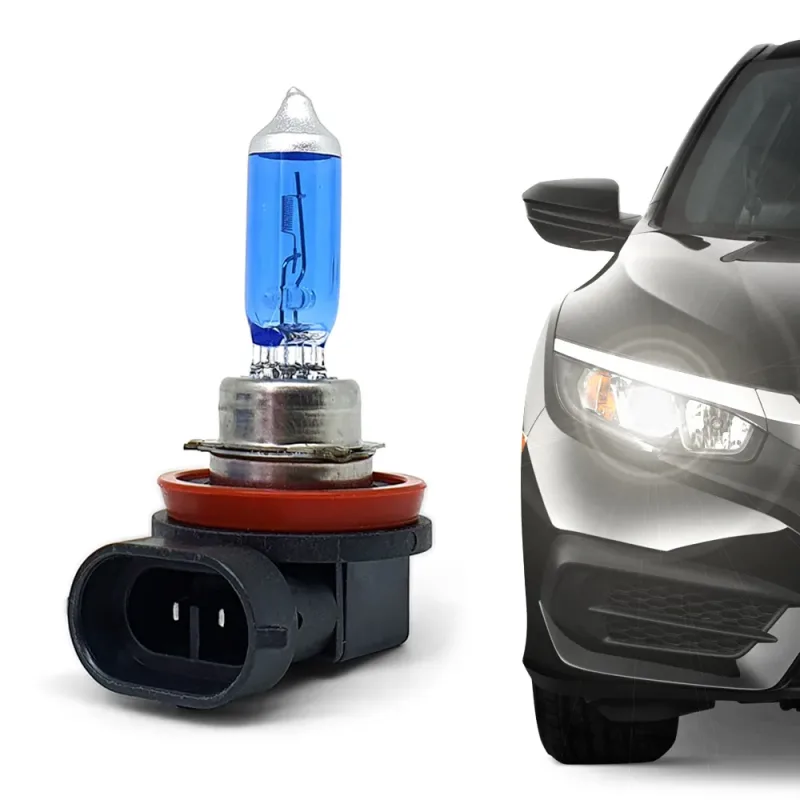 Lâmpada Halógena H8 12V 35W PGJ19-1 Super Branca Automotiva Aplicação Farol Carro Original Inmetro